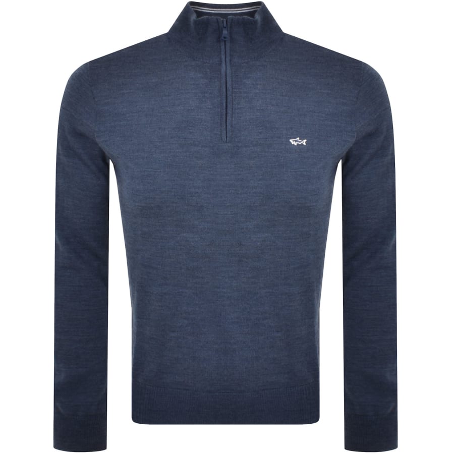Paul Shark Paul and Shark Half Zip Knitwear Blue Size Size M